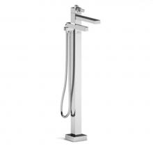 Riobel MZ39C - 2-way Type T (thermostatic) coaxial floor-mount tub filler with hand shower