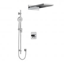 Riobel KIT2745SAC - Type T/P (thermostatic/pressure balance) 1/2'' coaxial 3-way system with hand shower rai