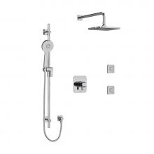 Riobel KIT3545SAC-6-EX - Type T/P (thermostatic/pressure balance) 1/2'' coaxial 3-way system, hand shower rail, e