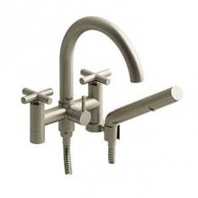 Riobel PA06+BN - 6'' tub filler with hand shower