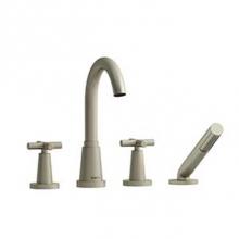  PA12+BN - 4-piece deck-mount tub filler with hand shower