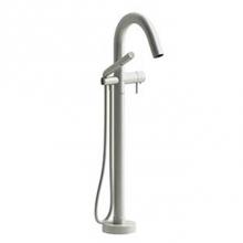 Riobel PA39BN - 2-way Type T (thermostatic) coaxial floor-mount tub filler with handshower