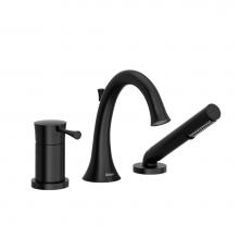  TED16BK - 3-piece Type P (pressure balance) deck-mount tub filler with Handshower trim