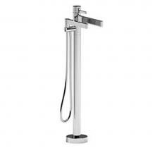 Riobel PX39C - 2-way Type T (thermostatic) coaxial floor-mount tub filler with handshower