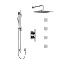  KIT483EQC-6 - Type T/P (thermostatic/pressure balance) 3/4'' double coaxial system with hand shower ra