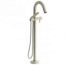 Riobel SY39BN - 2-way Type T (thermostatic) coaxial floor-mount tub filler with hand shower