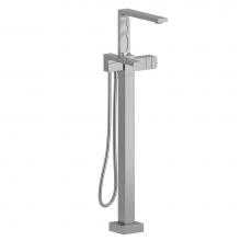 Riobel TRF39BC - 2-way Type T (thermostatic) coaxial floor-mount tub filler with Handshower trim