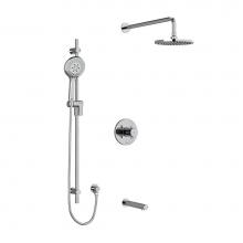 Riobel KIT1345PATM+C-6 - Type T/P (thermostatic/pressure balance) 1/2'' coaxial 3-way system with hand shower rai