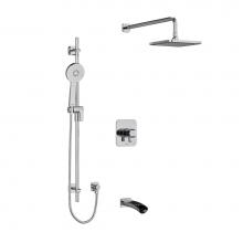 Riobel KIT1345SAC - Type T/P (thermostatic/pressure balance) 1/2'' coaxial 3-way system with hand shower rai