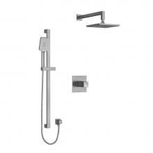 Riobel KIT323RFBC - Type T/P (thermostatic/pressure balance) 1/2'' coaxial 2-way system with hand shower and