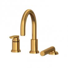 Riobel TAA10BG - Arca™ 3-Hole Deck Mount Tub Filler Trim