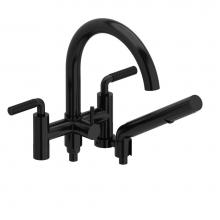 Riobel RU06LKNBK - 6'' tub filler with handshower