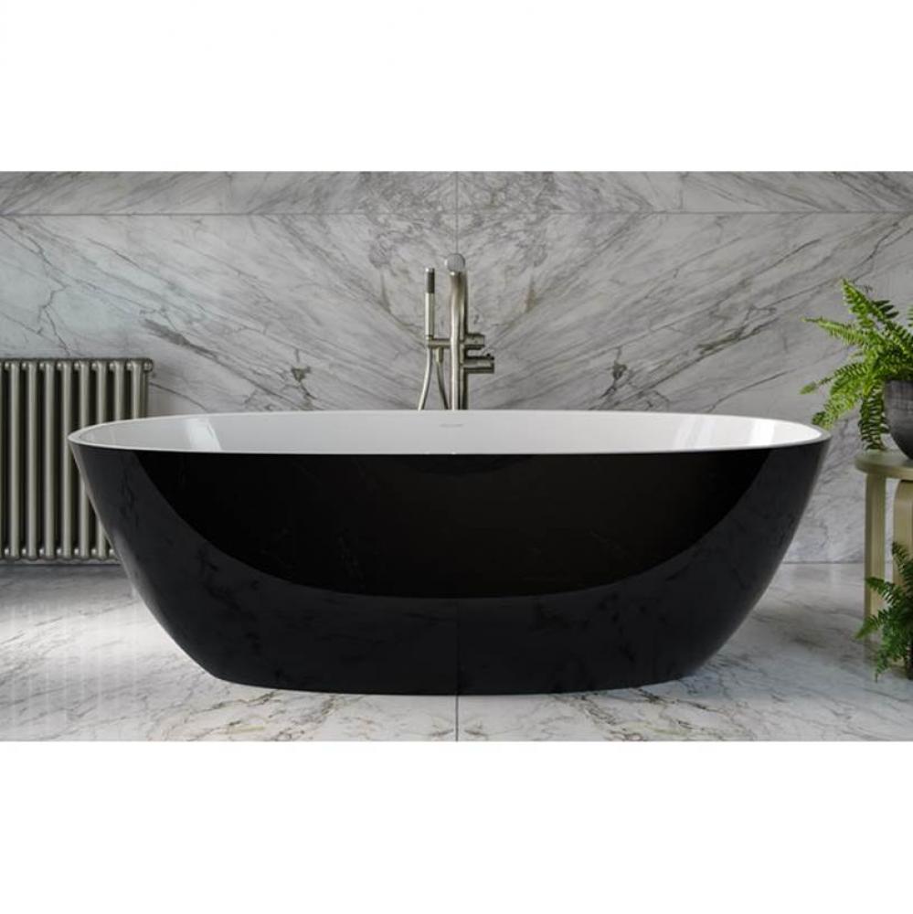 Smaller Barcelona tub with void and overflow. Paint