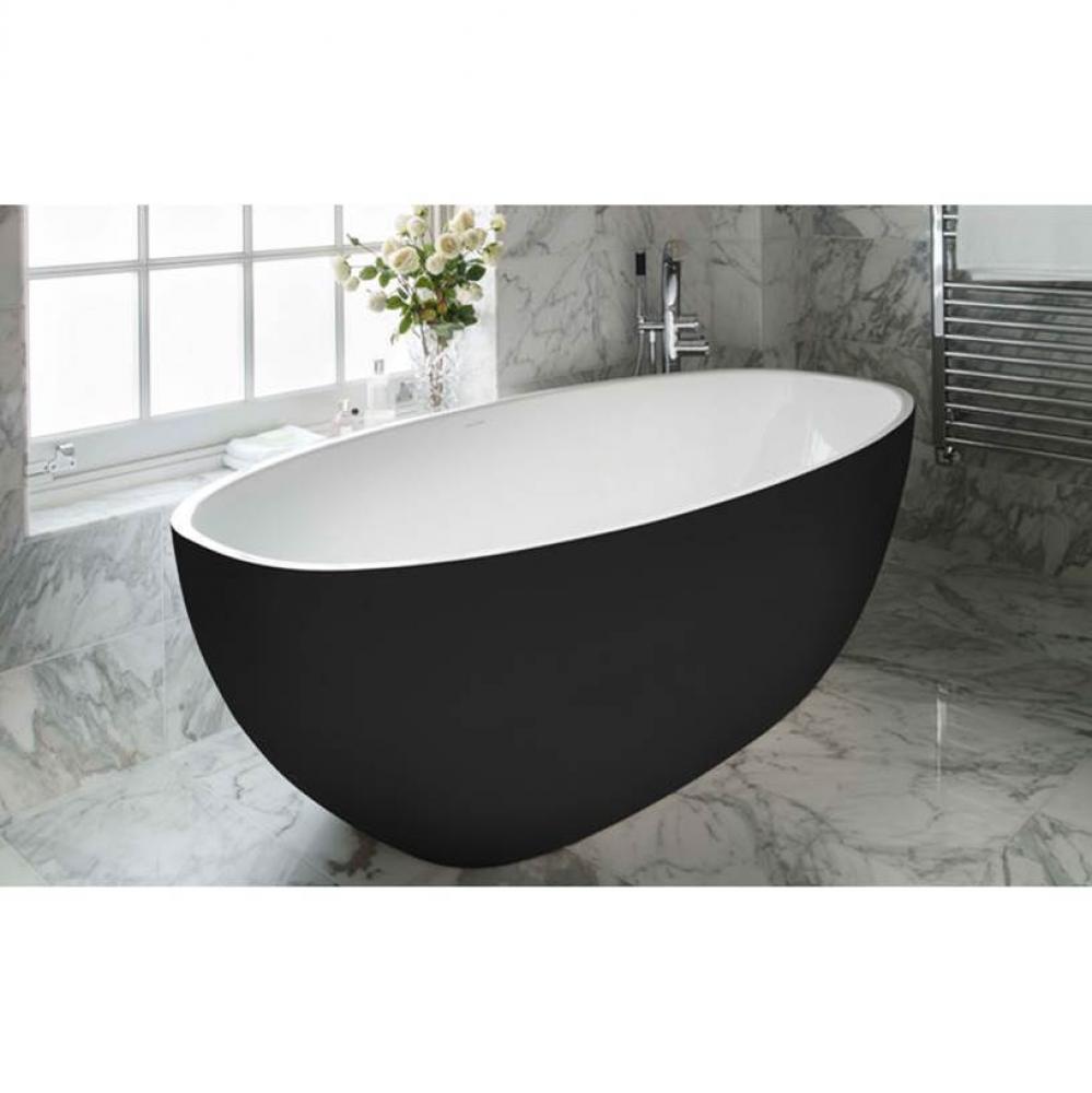Barcelona freestanding tub with void and overflow. Paint
