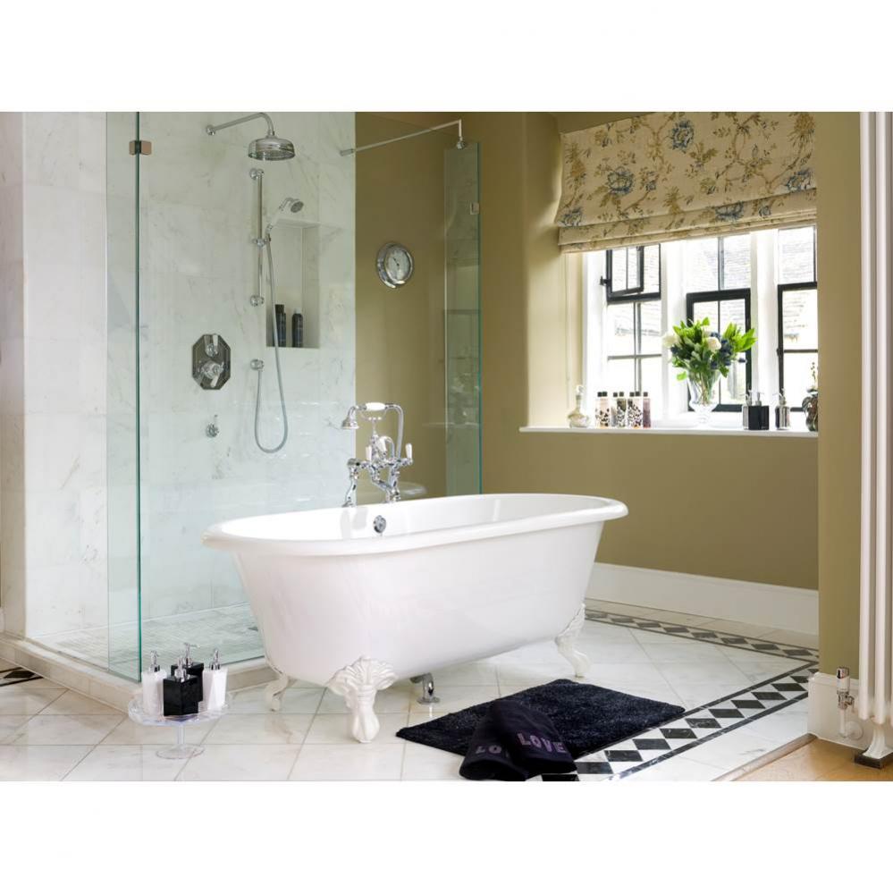Cheshire freestanding tub with overflow & adjustable ENGLISHCAST® Ball & Claw