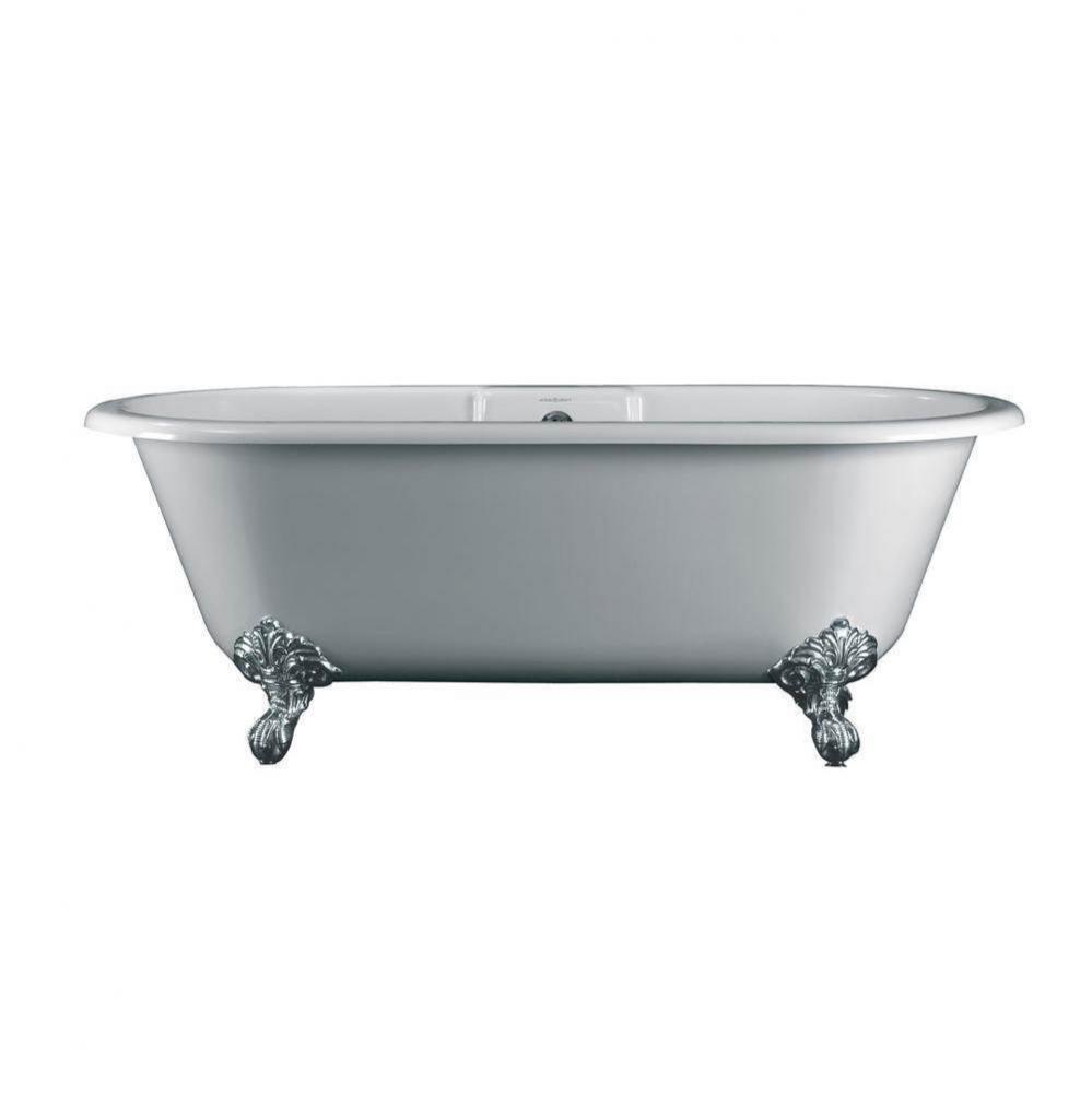 Cheshire freestanding tub with overflow. Adjustable Polished Chrome Ball & Claw