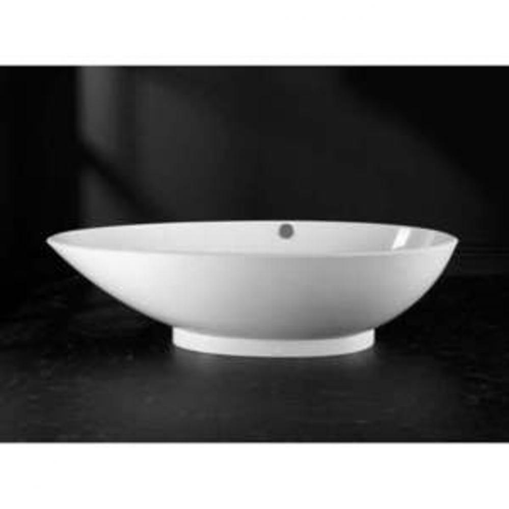 Napoli freestanding ''egg-shaped'' tub with overflow on right side. Paint