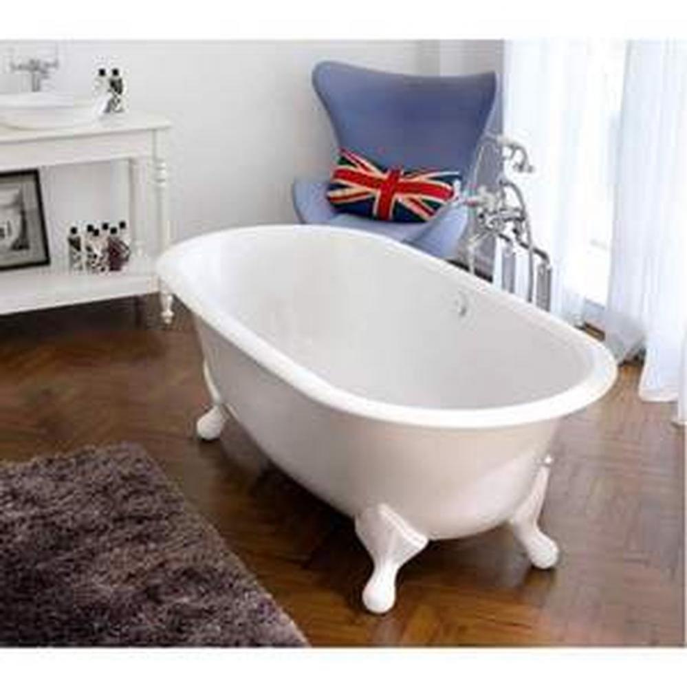Radford freestanding tub with overflow. Paint finish. Polished Brass