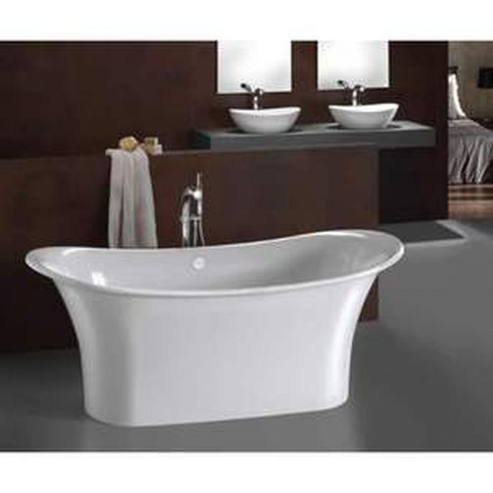 Toulouse freestanding Bateau tub with overflow. Paint