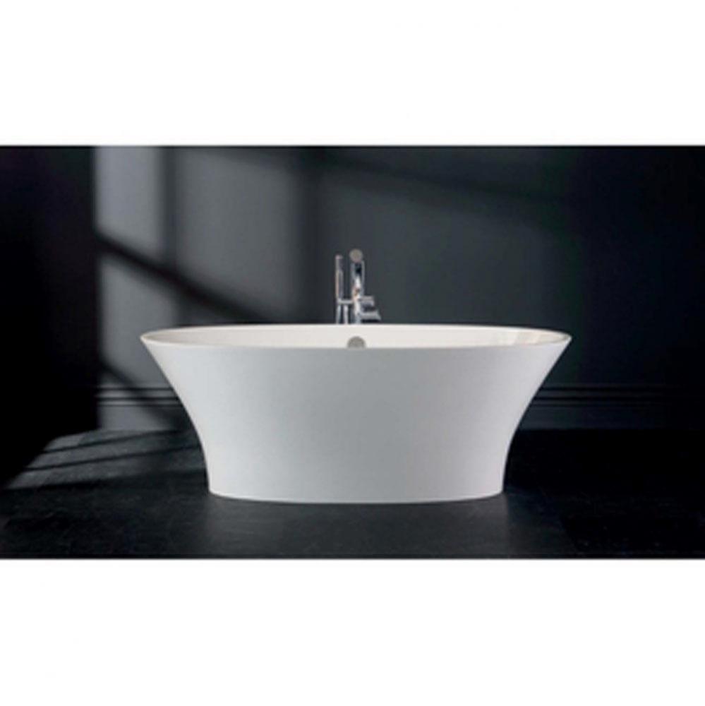 ionian freestanding oval tub with overflow. Paint