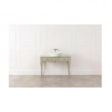 Victoria And Albert BOS-1TH-112-GR - Bosa 112 Glass vanity table. 1 drawer with faux 3 drawer front plate and glass top. Light gray. 1
