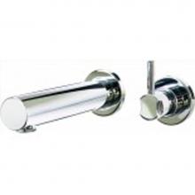 Victoria And Albert TU-17-BN - Single lever wall mounted basin mixer. Two holes. Brushed
