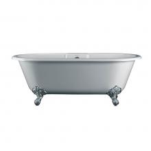 Victoria And Albert CHE-N-SW-OF + FT-CHE-WH - Cheshire freestanding tub with overflow. Adjustable White Metal Ball & Claw