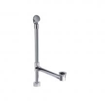 Victoria And Albert K-50-AB - Bath tub drain with above floor shoe tube. Features contemporary 'toe tapper' plug and