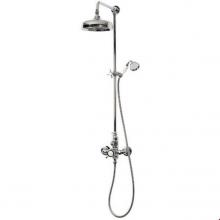  STA-20-UB - Thermostatic wall mounted shower mixer with handheld attachment. Unlacquered