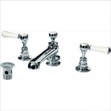 Victoria And Albert STA-09-BN - Three hole deck mounted basin mixer and waste kit. Features rod operated pop up slotted waste.