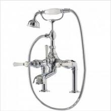 Victoria And Albert STA-12-BN - Deck mounted bath mixer with shower attachment. Brushed