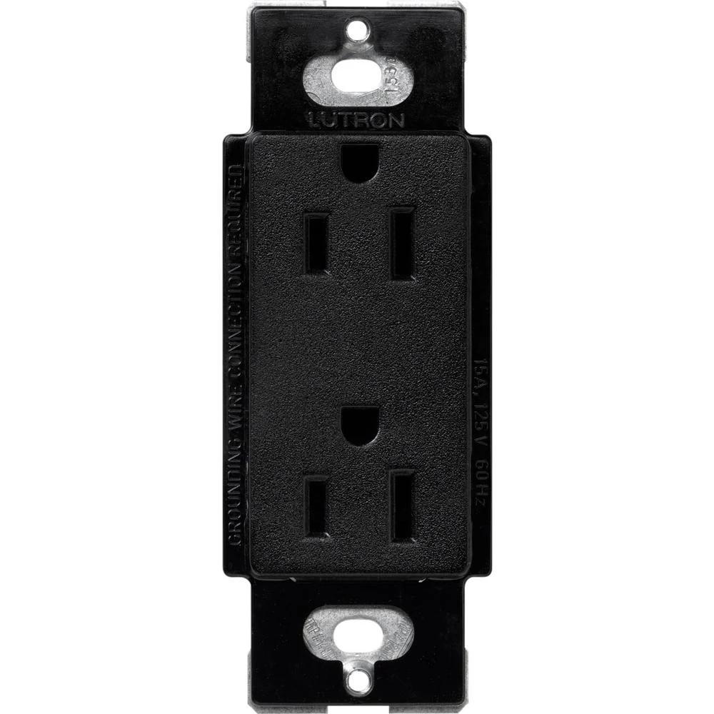 SATIN COLOR 15 AMP RECEPTACLE MIDNIGHT