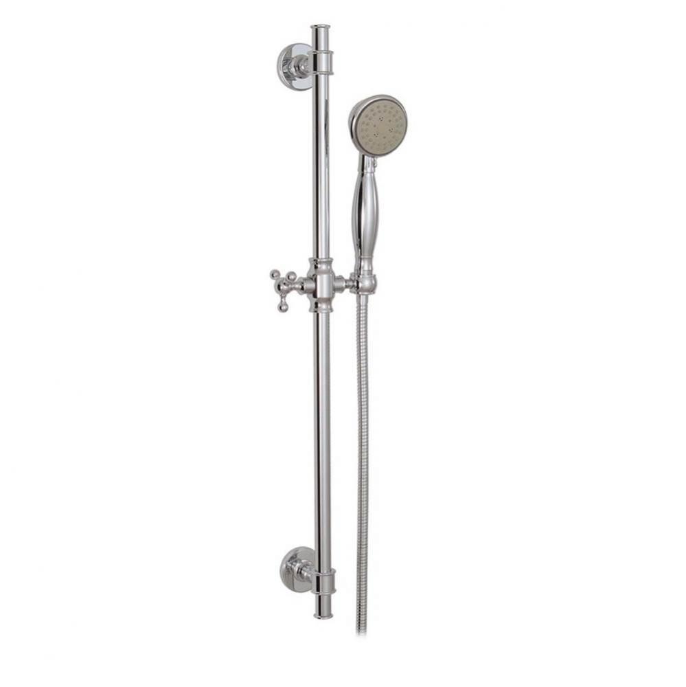12762 Complete Round  Shower Rail - 5 Functions