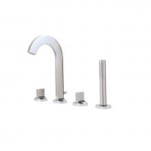 Aquabrass ABFB39518110 - 39518 Cut 4Pce D/Mount Tub Filler With Handshower