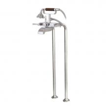 Aquabrass ABFB53086215 - 53086 Otto Cradle Tub Filler With Handshower  & Floor Risers