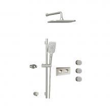 Aquabrass ABSZINABOX03BN - Inabox 3 Shower Faucet - 3 Way Shared - T12123 Valve Required