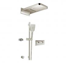 Aquabrass ABSZINABOX04BN - Inabox 4 Shower Faucet - 3 Way Shared - T12123 Valve Required
