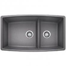  402283 - Blanco Performa U 1 3/4 Low Divide, Concrete Gray