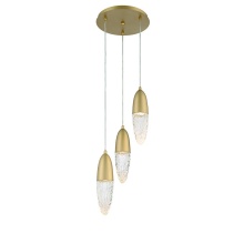 Eurofase 43858-035 - Ecrou 3 Light Chandelier in Gold