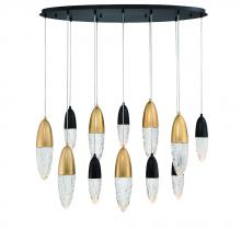  43861-042 - Ecrou 20 Light Chandelier in Mixed Black + Brass