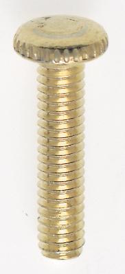 Steel Knurled Head Thumb Screws; 8/32; 3/4" Length; Brass Plated