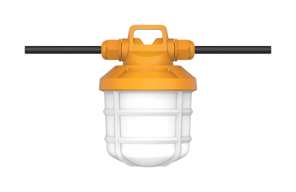 50 Watt LED High-Lumen Industrial / Commercial String Light; 5 Inter-Connected Lamps; 5000K;