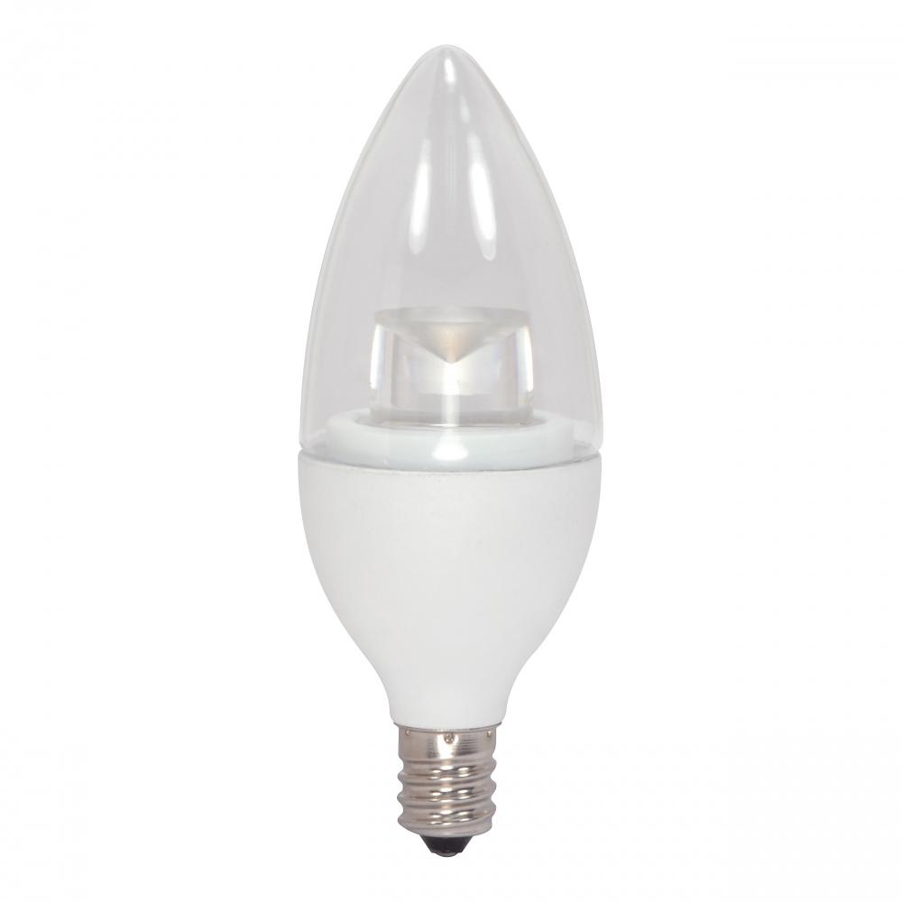 4.5 Watt; B11 LED; 3000K; Candelabra base; 120 Volt