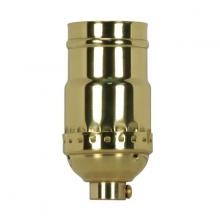  80/1176 - 3-Way (2 Circuit) Keyless Socket; 1/8 IPS; 3 Piece Stamped Solid Brass; Polished Nickel Finish;