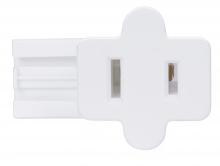 Satco Products Inc. 80/2515 - Female Slide Plug; Polarized; 18/2-SPT-1; 6A-125V; White Finish