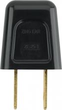  90/1522 - Quick Connect Plug; Black Finish; Polarized; 18/2-SPT-1; 6A; 125V