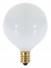 Satco Products Inc. S3261 - 40 Watt G16 1/2 Incandescent; Gloss White; 1500 Average rated hours; 348 Lumens; Candelabra base;