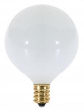 Satco Products Inc. S3271 - 60 Watt G16 1/2 Incandescent; Gloss White; 1500 Average rated hours; 630 Lumens; Candelabra base;