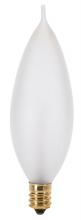 Satco Products Inc. S3279 - 40 Watt CA9 1/2 Incandescent; Frost; 1500 Average rated hours; 384 Lumens; Candelabra base; 120 Volt