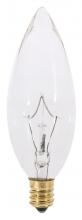 Satco Products Inc. S3284 - 60 Watt B10 Incandescent; Clear; 1500 Average rated hours; 672 Lumens; Candelabra base; 120 Volt